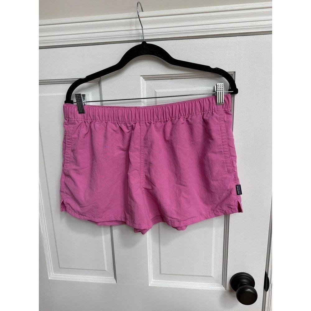 Patagonia Women's Barely Baggies Shorts featuring a 2.5-inch inseam pink large